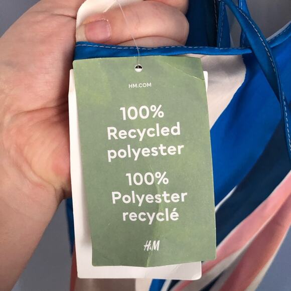 NWT lemlem x H&M Blue and Pink Striped Dress - Picture 9 of 13